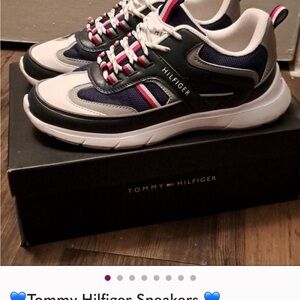 Tommy Hilfiger Navy and White Athletic Shoes - Bundle three (3)shoes, top, crop